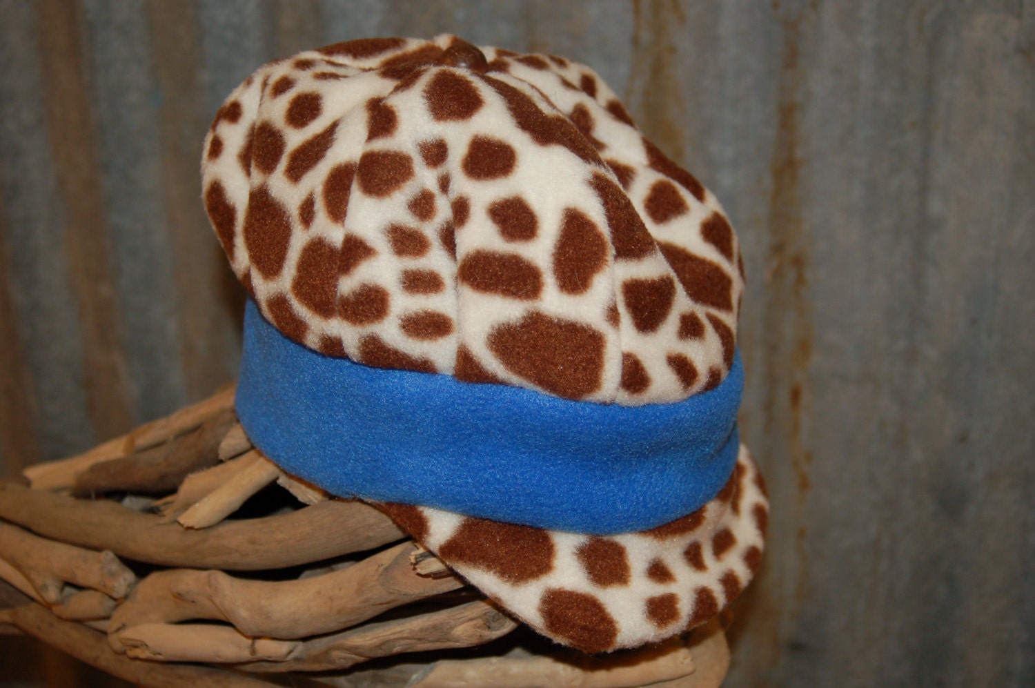 Womens, teens, girls, children, & toddlers blue giraffe hat, cap for winter or fun