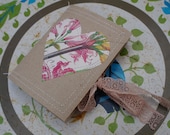 Little Recycled Notebook, recycled, upcycled, repurposed, upcycled cardboard tube, vintage lace, paper heart
