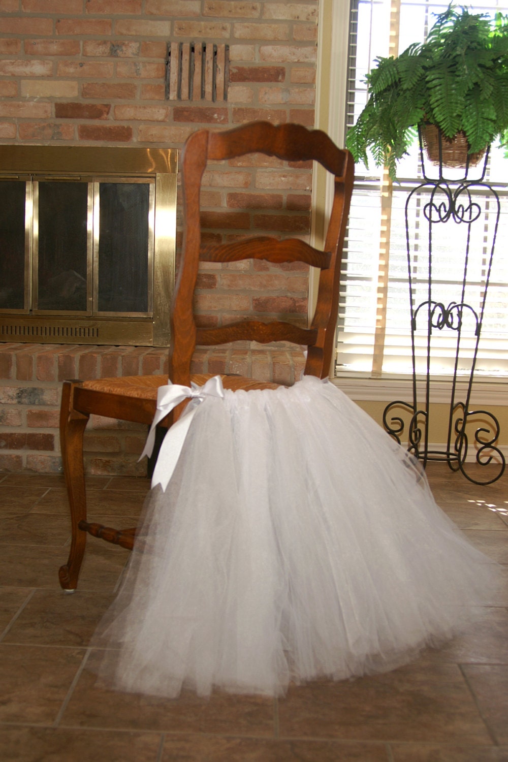 Handcrafted chair tutus add personality to your table, perfect for wedding table, bridal party, baby shower or other special occasion.