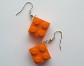 Building Brick Earrings. Party Favor. 2x2 Bricks. Pick Any Color Il_170x135