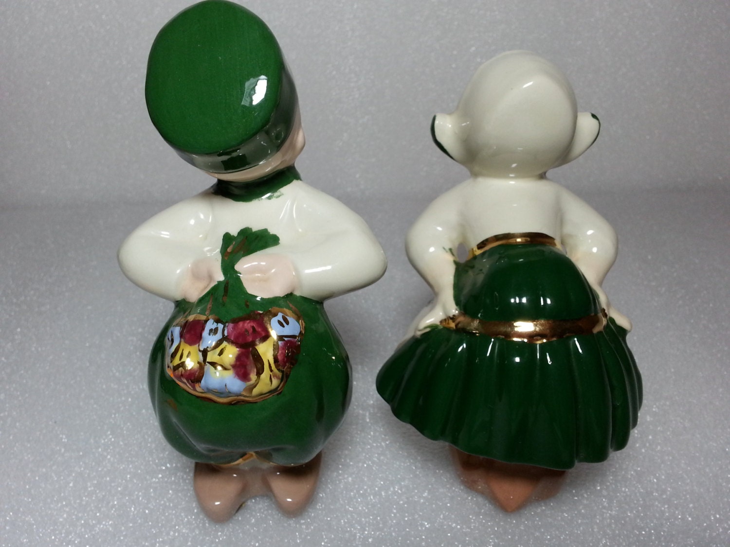 Vintage Hand Painted Kissing Dutch Boy and Girl Figurines