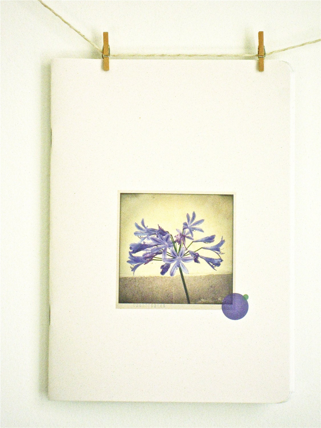 Recycled Bound Notebook Eco Friendly Notebook Flower Photo