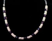 East Carolina University Purple Swarovski and Sterling Silver Necklace