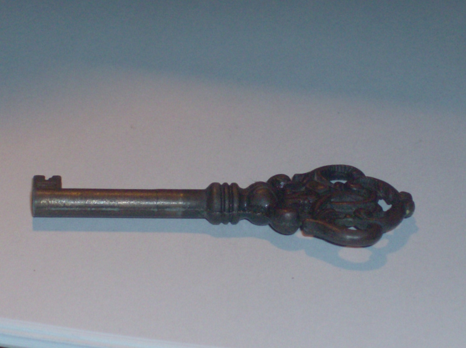 vintage Old brass key open metal work
