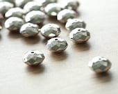 50 pcs of Antique Silver Faceted Abacus CCB Acrylic Beads - AbsolutSupplies
