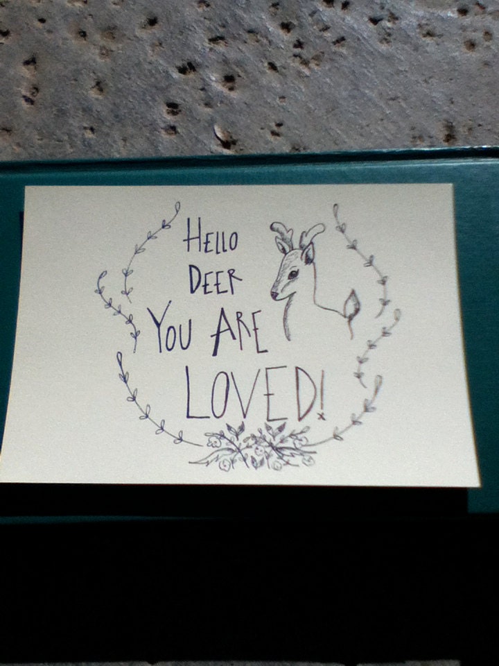 Deer "I love you" Postcard