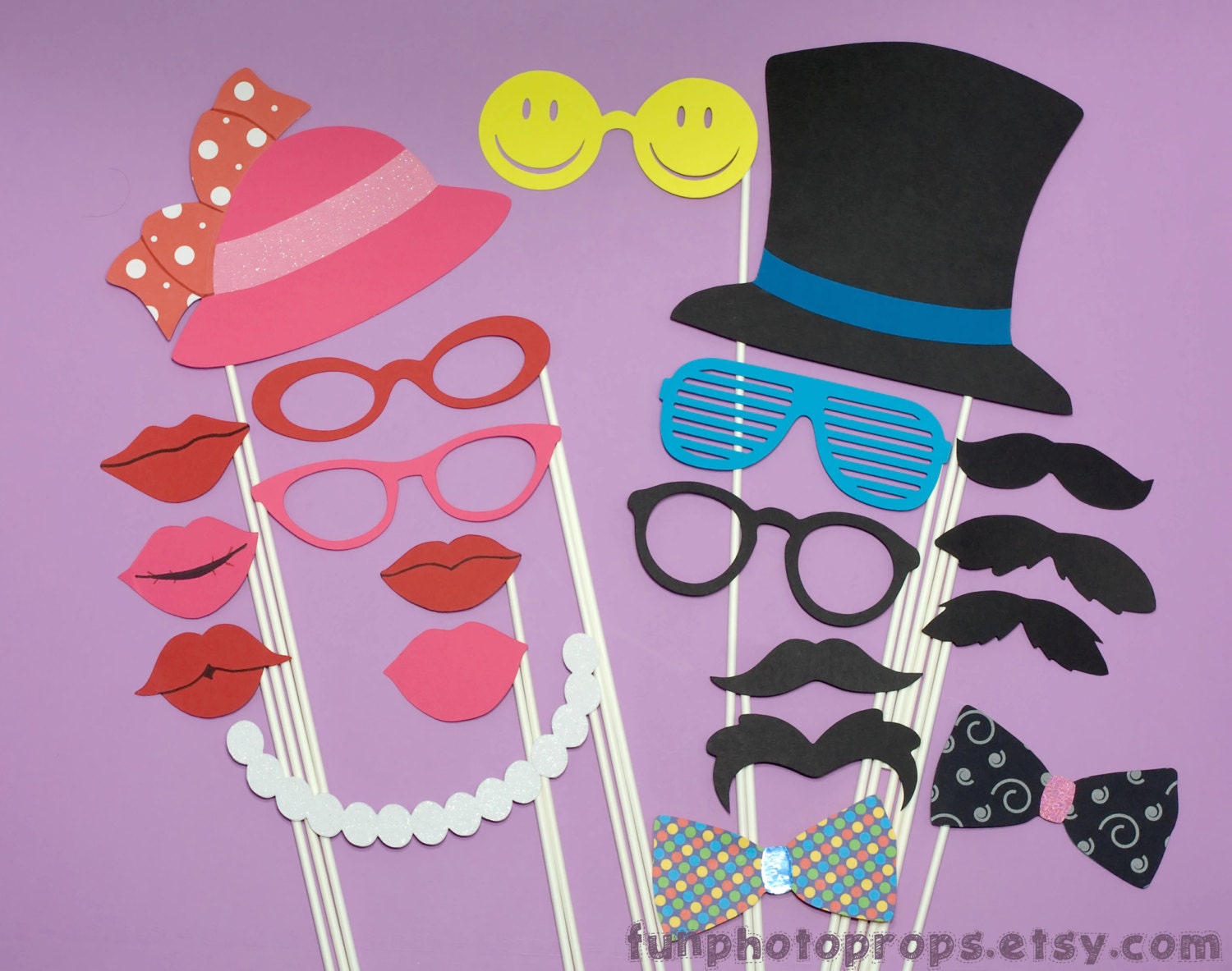 Photo booth Prop Set - 20 Piece Photobooth Prop Set - Photo booth Props (J) Il_170x135