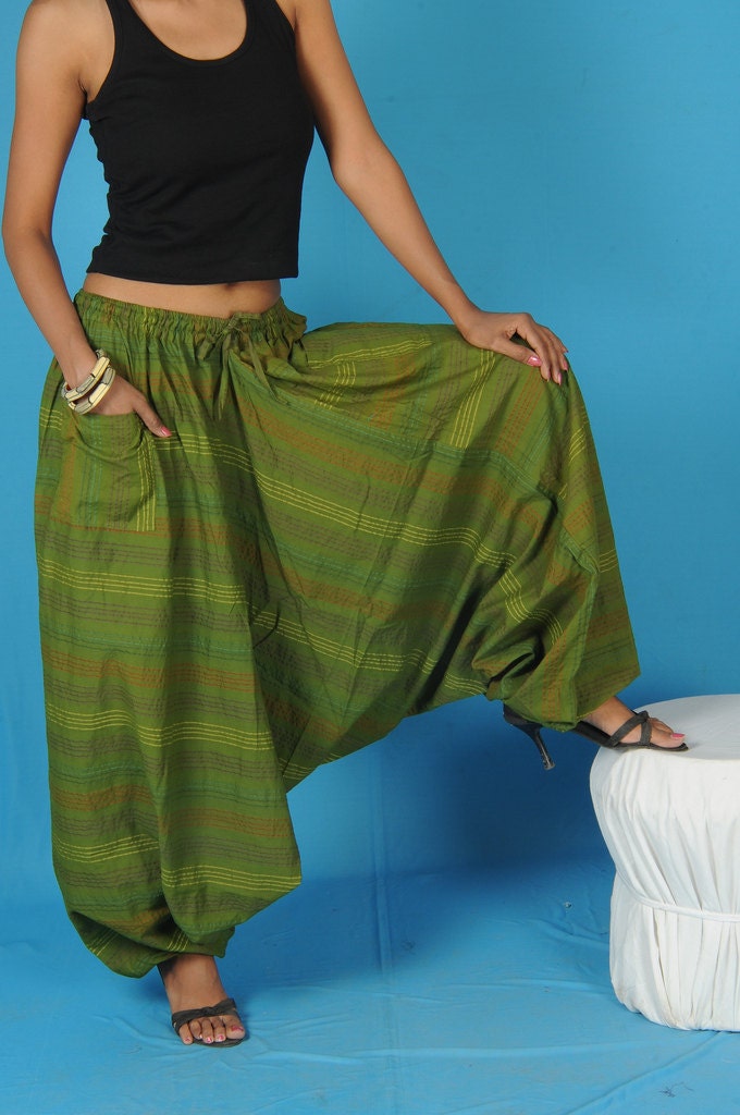 Mens Harem Pants Baggy Genie Fisherman man Pants by Labhanshi