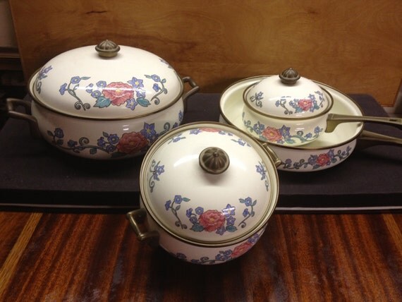 enamel pots and pans set