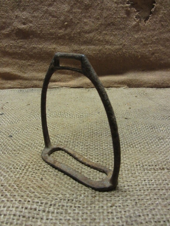 Vintage Cast Iron Horse Stirrup Antique by antiquesfromtheshed