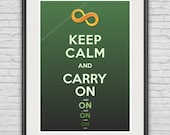 A3 / Infinity / Keep Calm & Carry On ...and On ...and On / Original Poster / 11.7"x16.5" (297x420 mm) / Wall Art / Art Print / Humorous