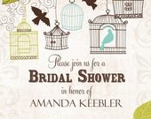 Floral Birds & Bird Cages Bridal Shower Invitation - Printable Il_170x135