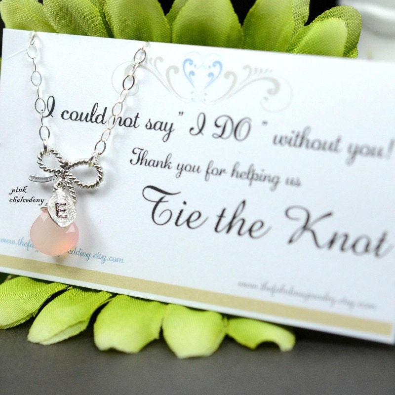 Initial BRACELET .Personalized birthstone.Initial.Charm.Monogrammed Gifts.Bridesmaid gifts.PInk wedding bridal jewelry .silver bow , knot