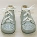 Baby shoes dove grey colour,100% leather inside and outside. Blue leather sole. Size 19 European, USA -3.5, English-3