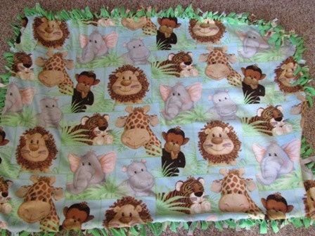 Baby Toddler Jungle Animal Print Fleece Blanket