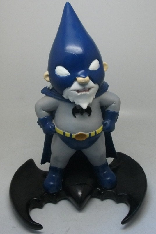 Bat Gnome parody garden gnome inspired by DC Comics Batman (TM)