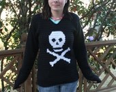Adult Skull and Crossbones Pirate Sweater - CCM3Action
