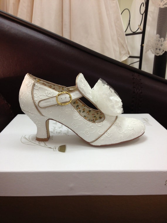 Ivory Wedding Bridal Shoes by SugarandSpiceUK on Etsy