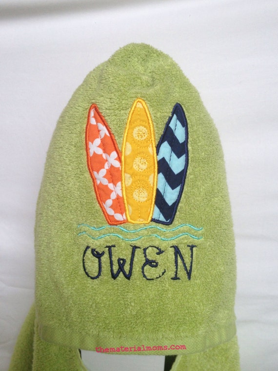 Kids Hooded Towel Personalized By TheMaterialMoms On Etsy