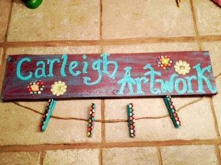 Children's Wooden Art work display..customizable