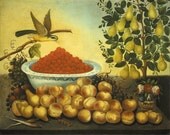 Still life print painting print Victorian art Vintage prints Old Prints Antique fruit art Home decor 8x10 print