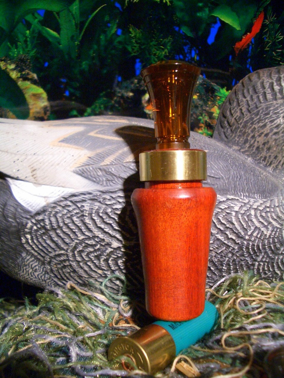 NEW DUCK CALL Echo Timber Double Reed Insert Brass Band Exotic Hard Wood Game Call