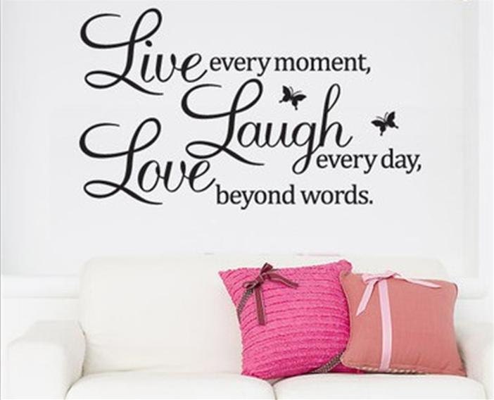 Inspirational Words Wall Decal (LIve, Laugh, Love)