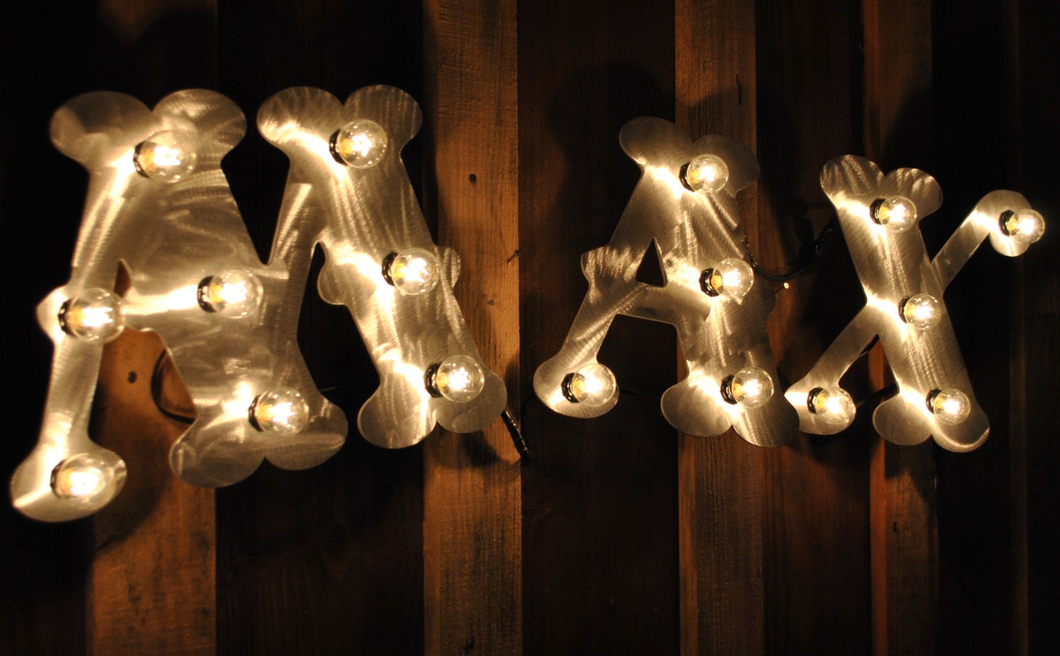 Custom Marquee Letters Signs for weddings, children rooms, home decor - This listing is for 3 letters 12" tall.