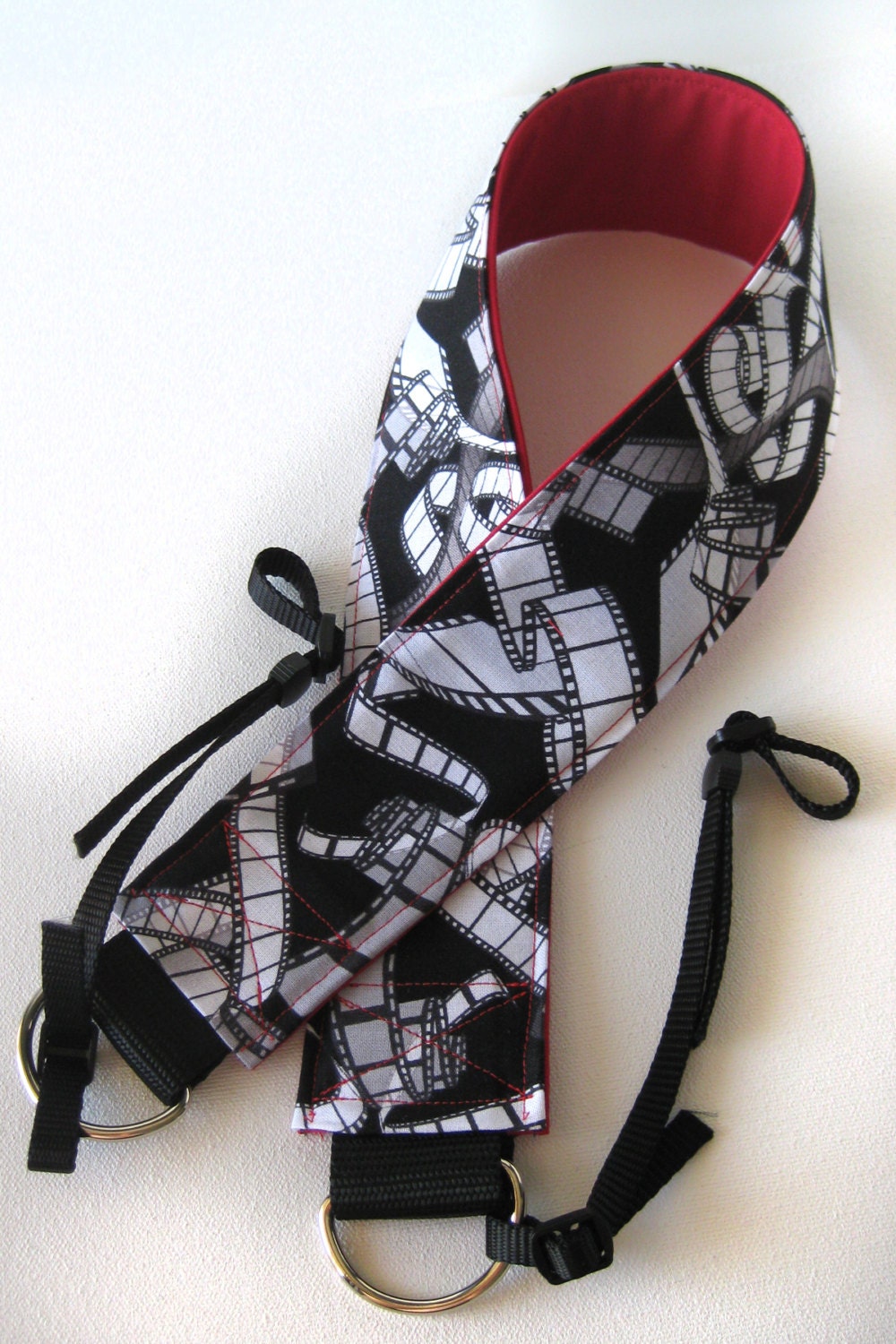 SLR Camera Strap... FILM STRIP with red