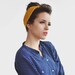 Yellow headband, ear warmer / Hand knitted