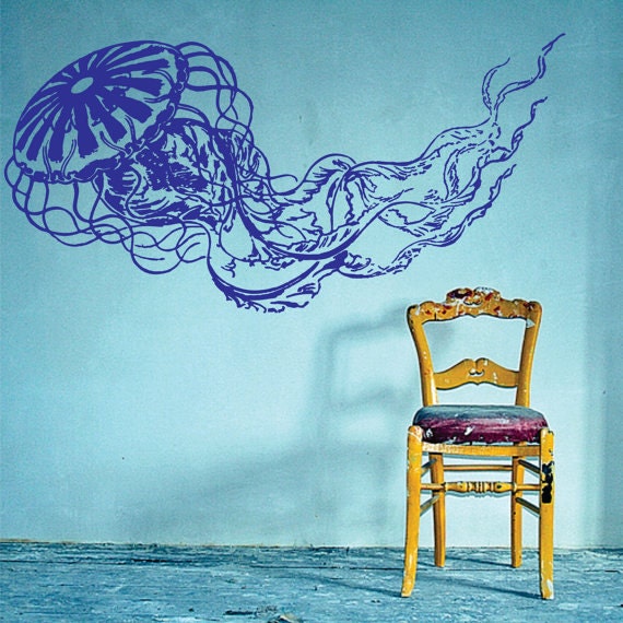Jellyfish Decal Sticker Wall Art Graphic Fish Ocean Scuba Dive - BoopDecals Jellyfish Decal Sticker Wall Art Graphic Fish Ocean Scuba Dive - BoopDecals