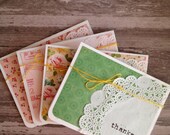 Set of 4 vintage thank you cards