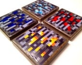 Slate Tile Drink Coasters, Inspired by Minecraft (Set of 4)