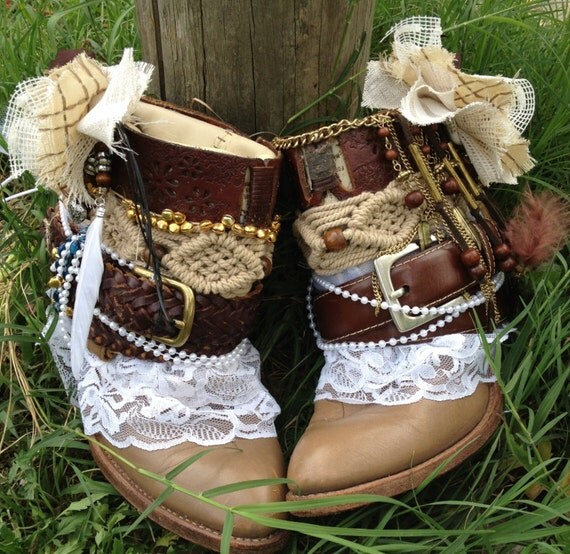 Boho Wedding Boots/Cowgirl boots/Cowboy by ThePaintedPalomino
