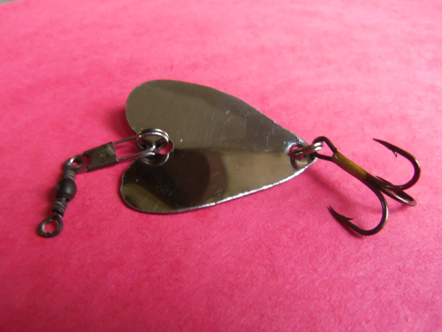Valentines Day Handmade Custom Metal Heart Fishing Lure