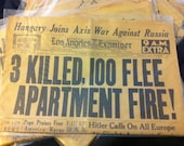 SALE Friday June 27, 1941 Los Angeles Examiner WWII Newspaper