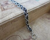 Byzantine Chainmaille Bracelet - Gunmetal and Silver - Chainmaille Bracelet