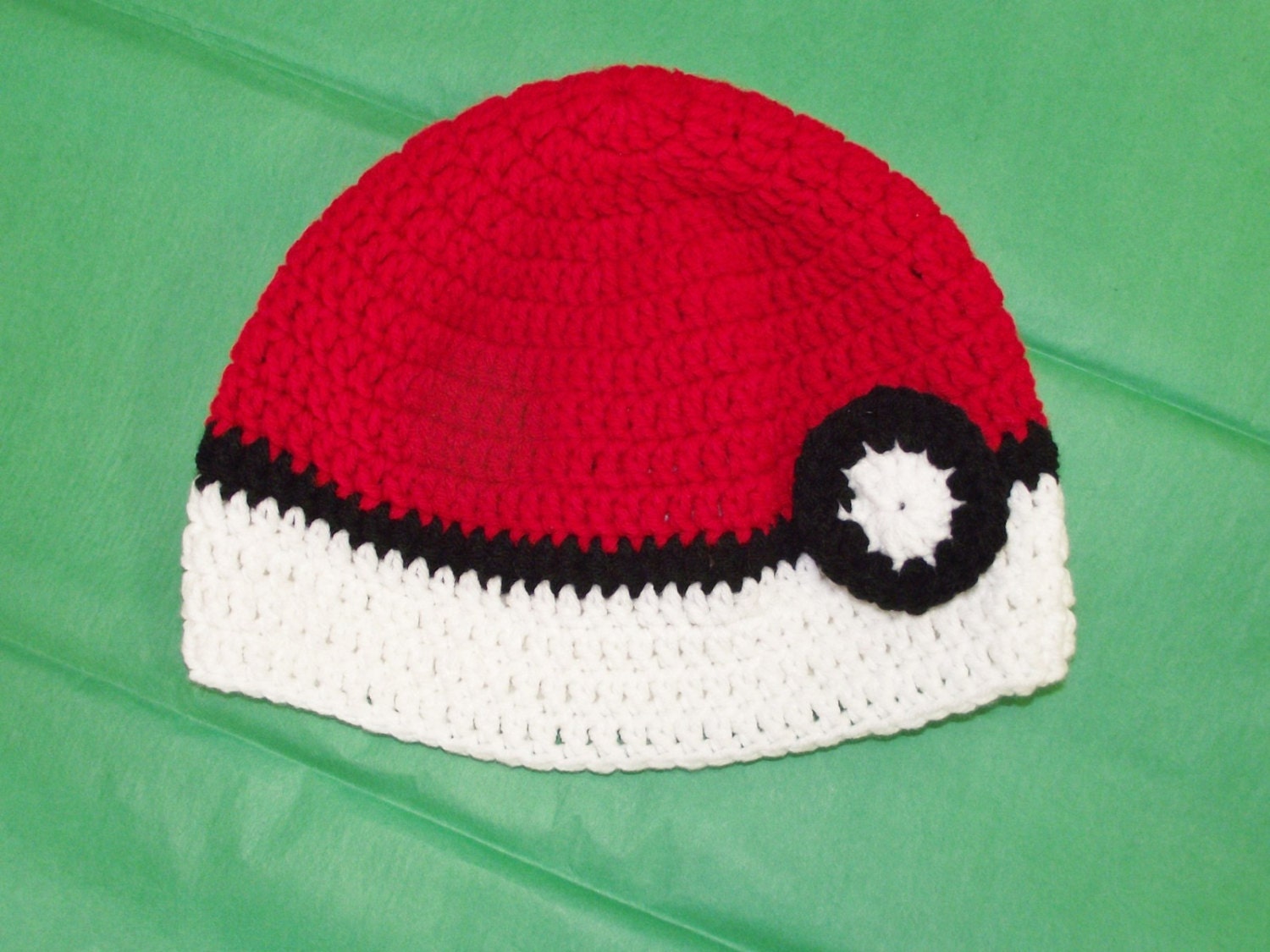 Handmade Pokemon Pokeball knitted hat