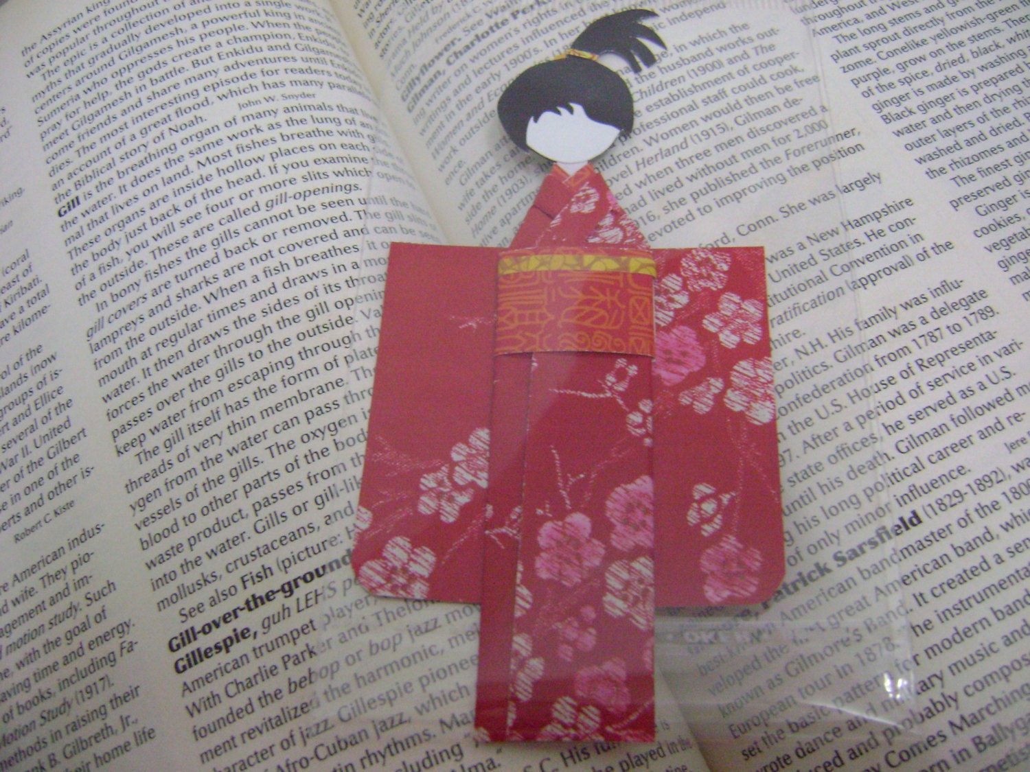 Handmade Japanese Origami Doll using Red Packet / AngPau Bookmark