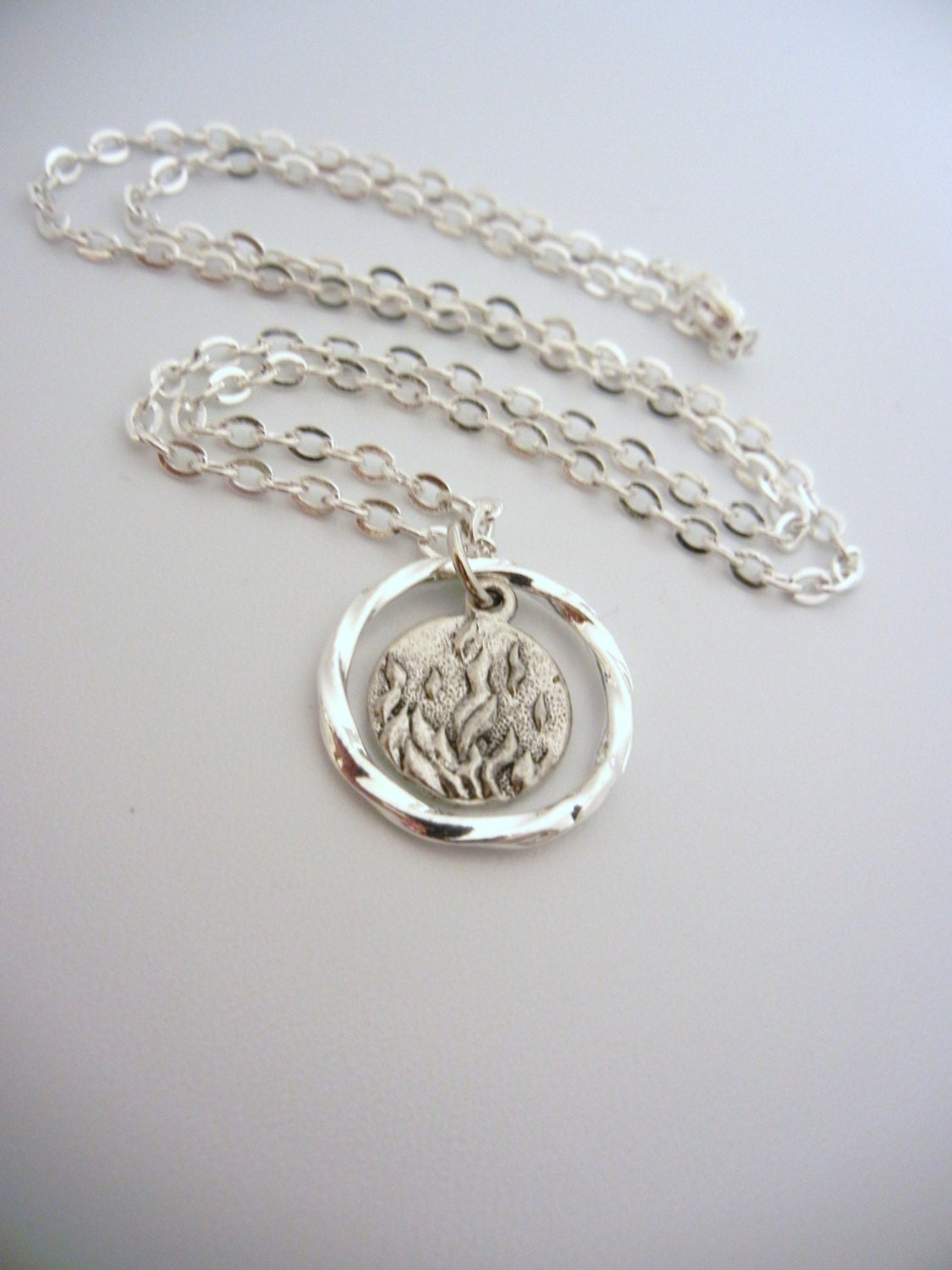 The original Divergent Inspired-The flames of courage dauntless necklace