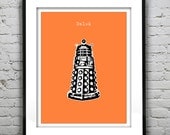 Doctor Who Poster Dalek  Art Print 8 X 10 Original British UK
