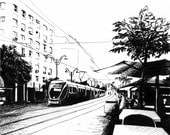 Jerusalem - Yaffo Street Print in Black and White