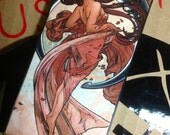 iPhone Cases - Mucha Art Nouveau Classic Vintage Retro Pin Up Painting Hard Cover Iphone 4 Iphone 5 Case Gifts Under 25