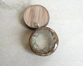 Resin and Wood Necklace Pendant with Encased Chicago Plant Life: Eulalia Grass