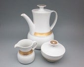 Vintage porcelain coffee set (teapot, creamer and sugar bowl) by Thomas, Rosenthal Group