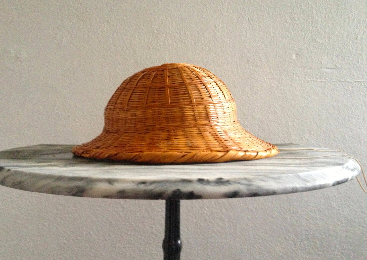 Antique Wicker Beekeeper's Hat/Pith - CassAndMerlune