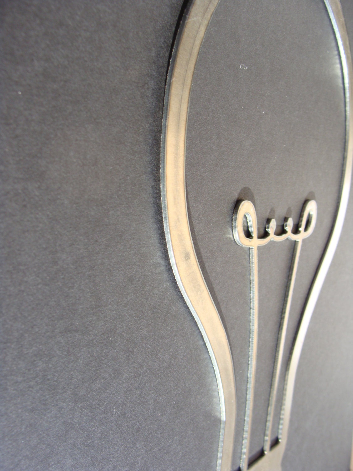 LIGHTBULB metal wall art