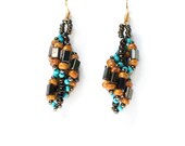Double Spiral Beaded Earrings