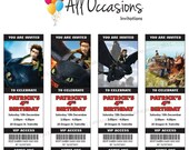 Personalised Custom How To Train Your Dragon Birthday Ticket Invitations/Invites - DIY Printable Digital File