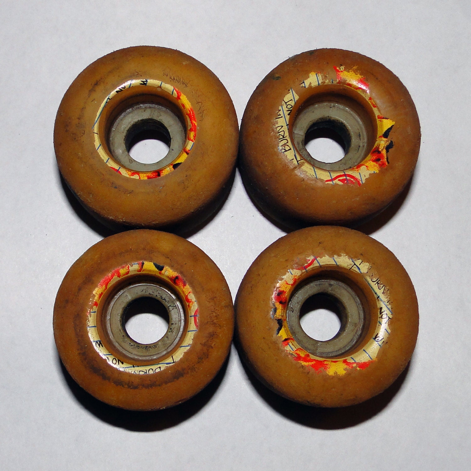 Set of Four Vintage Used SKATEBOARD WHEELS SPITFIRE by VENOM703